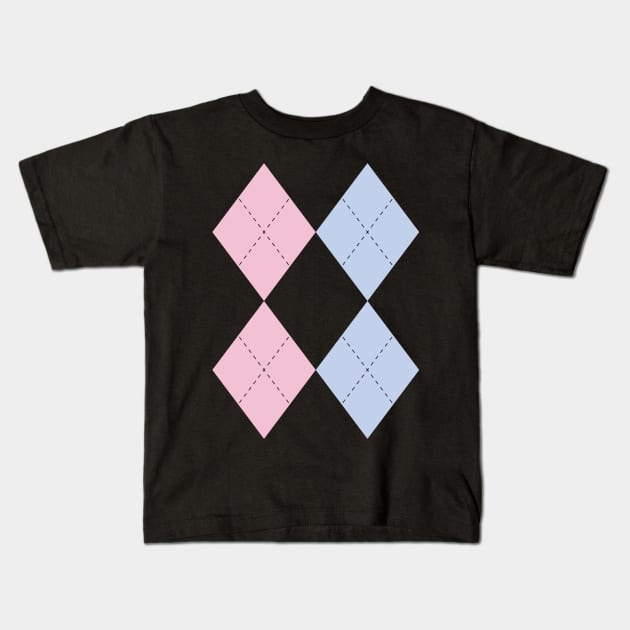 pastel primaries argyle Kids T-Shirt by osnapitzami